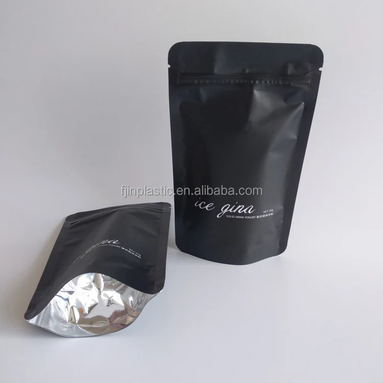 black foil ziplock bags