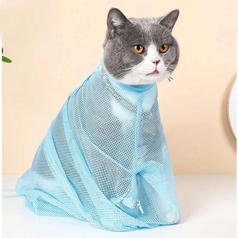 

Amazon Hot Selling Pet Washing Supplies Cat Grooming Bathing Shower Mesh Bag