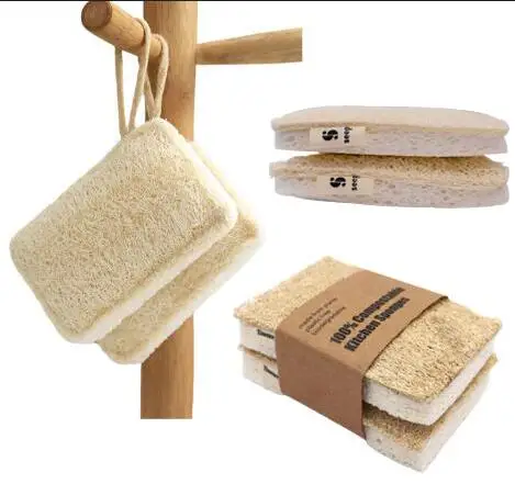 

Customized Natural Biodegradable Wood Pulp Cotton Loofah Dish Sponge Cleaning Tool Kitchen Cellulose Sponge