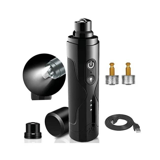 

Promotional Price Dog Cat Nail File 3 Speed Led Light Electric Pet Nail Grinder, White,black