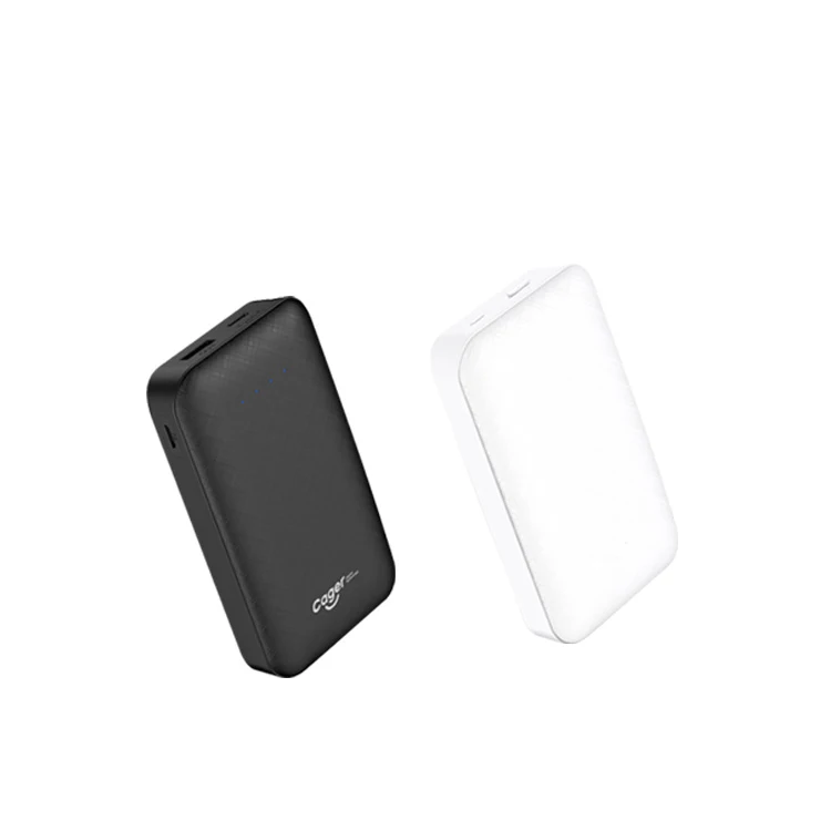 

10000mah Polymer Cells Usb Fast Portable Phone Charger Mini Power Bank, Black, white