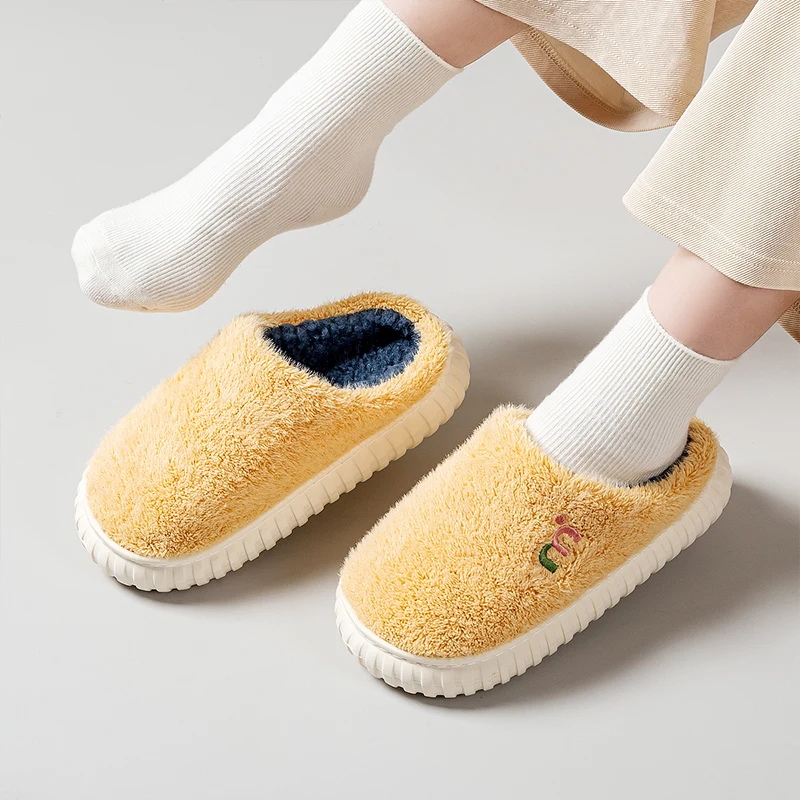 

2022 Toddler Home Shoes Winter Boys Child Girls Cotton Footwear Warm Soft Elastic Band Slip-On Baby Outdoor Walking Anti Skid