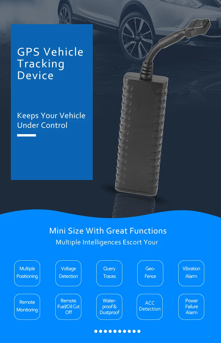Mini Size Threeaxis Sensor Vehicle Car Gps Tracking Device Positioning