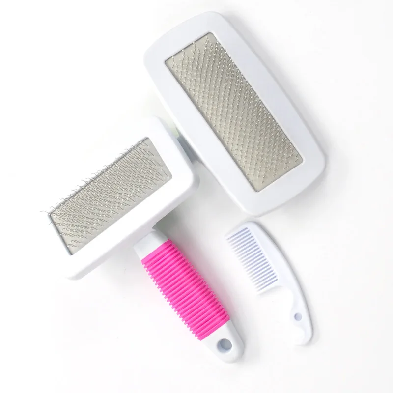 

Pet Grooming Brush Self Cleaning Dog hair Brush Dog Pet Comb, Red, green