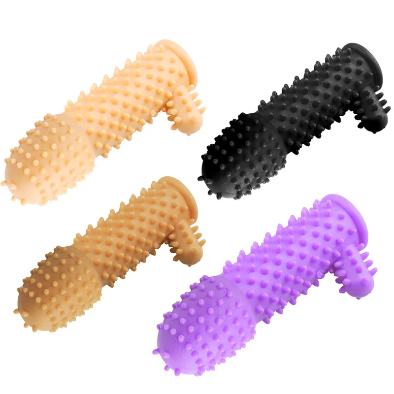 

Hot selling sexy wolf tooth contraceptive ultra-thin stimulation point men's erotic crystal sleeve condom