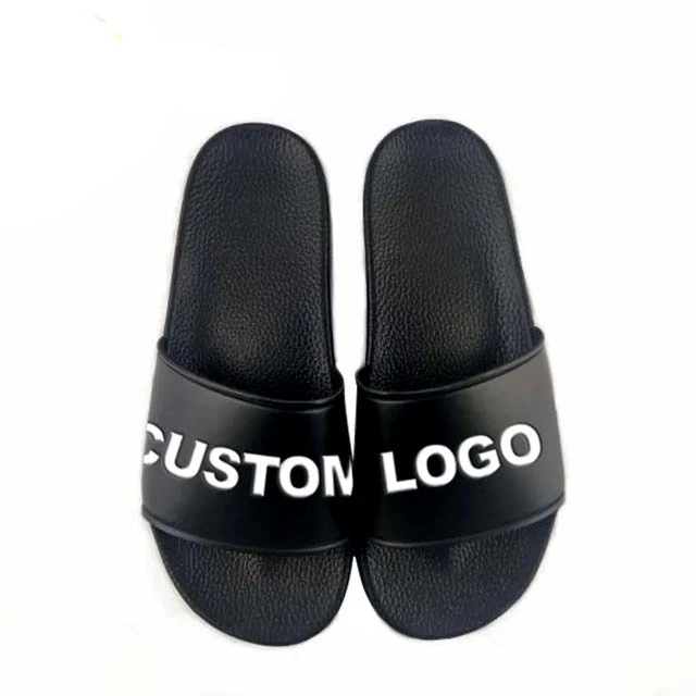 

OEM Service Summer Beach Sandal Mens Sports Slides Flat Plain Blank Small MOQ Customized Logo Slippers Men, Customized color