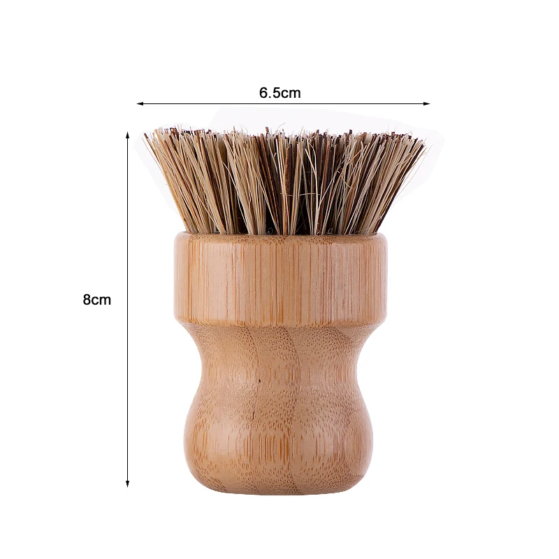 

Private Label Kitchen Sink Bathroom Tool Bamboo Wood Cleaning Dish Scrubber Coconut / Sisal Bristle Jar Bottle Pot Brush, Natural color