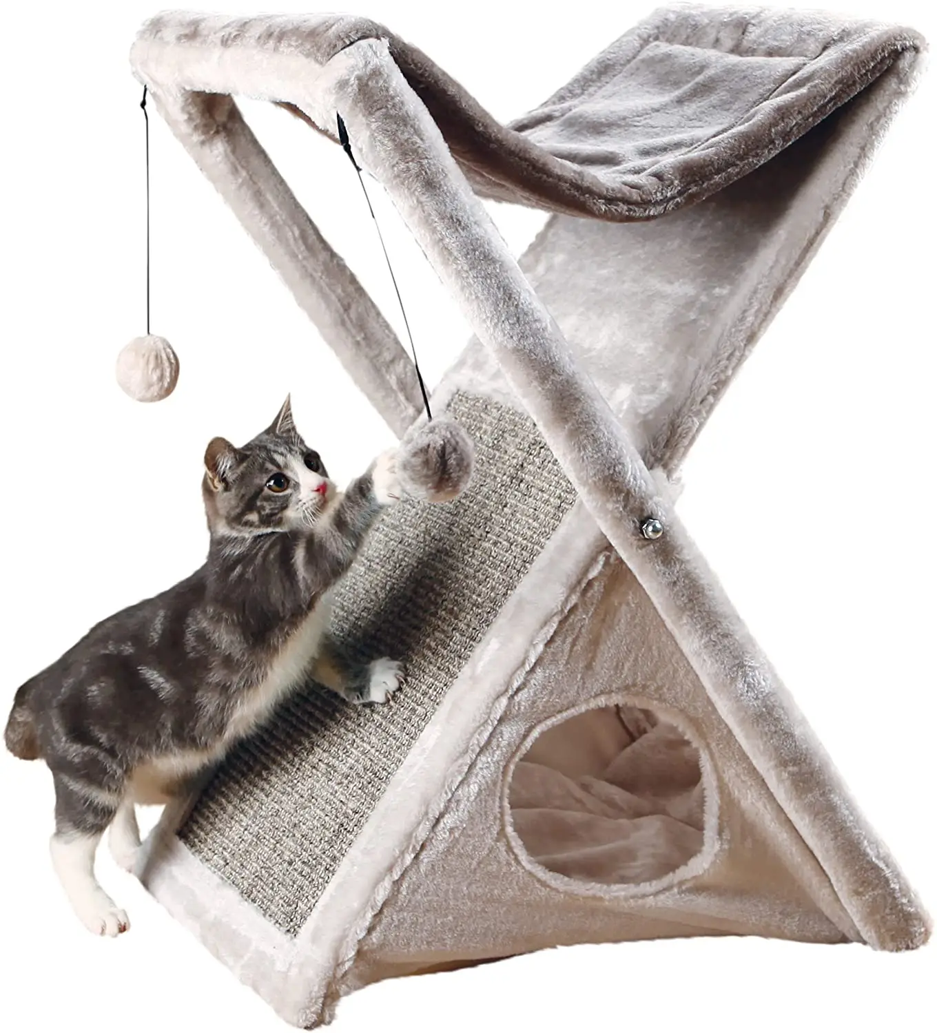 

Winter Warm Foldable Pet Bed Cat Tent Cage For Small Pet, Picture shows