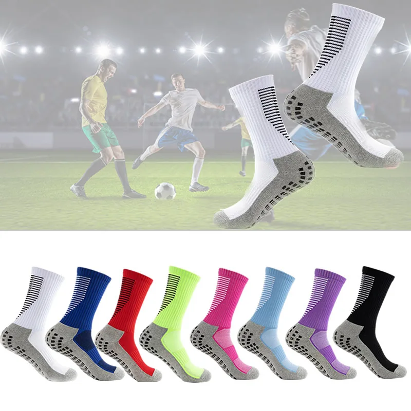 

Jingwen OEM Anti Slip Soccer Grip Football Crew Sports Socks