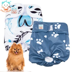 COLLABOR Akitas Dog Reusable Diapers Indoor Print TPU Absorbent Waterproof Dog Diaper Male