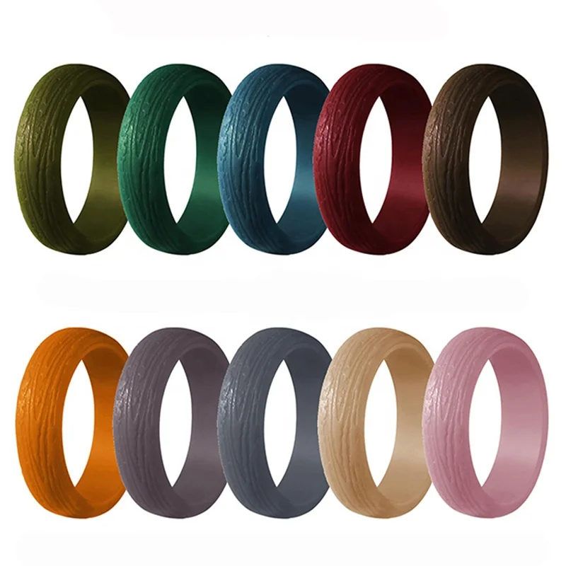 

2021 New Morandi Color Chic Silicone Wedding Ring Women Men