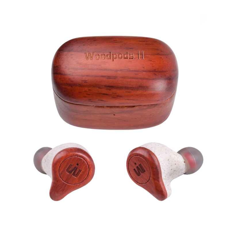 

wooden bamboo tws earphone Long Hours Use True Wireless Tws Earbuds With Charging Box