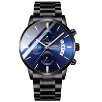 

blue metal water proof alloy own brand black custom making dial printing watch men