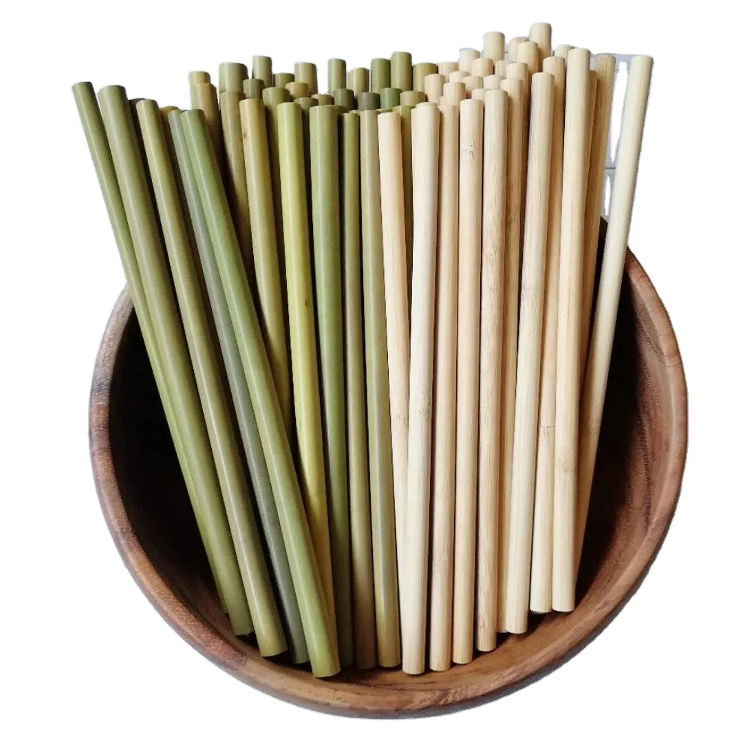 

Biodegradable Natural Bamboo Drinking Straws Eco-Friendly Sustainable Reusable Bamboo Straw in Bulk