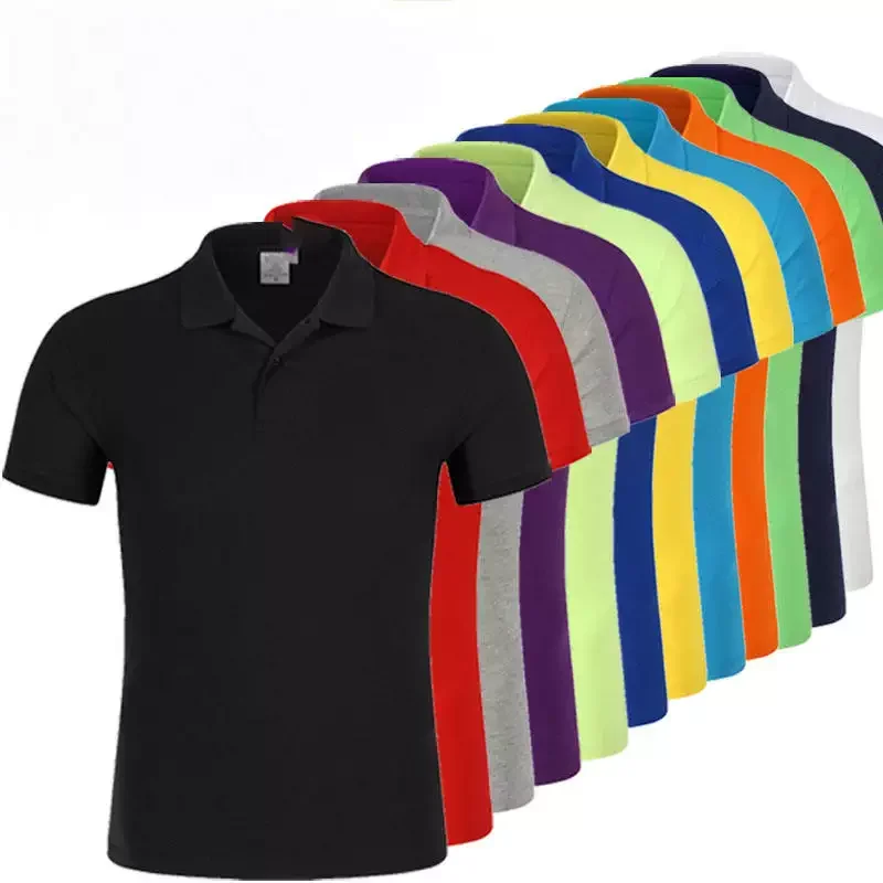 

Hot selling 240g cotton polyester custom logo men polo shirts blank plain men golf short sleeve men t shirt polo shirt