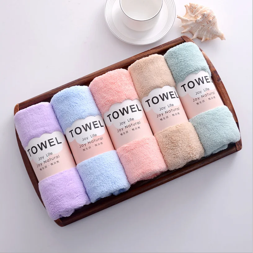 

auto detailing custom hand drying microfiber cleaning cloth 400GSM 500GSM edgeless coral fleece micro fiber towel for car, Customized color