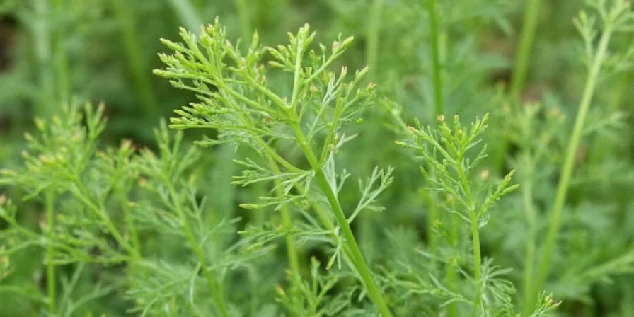 Dill planted in well-drained soil under sunlight