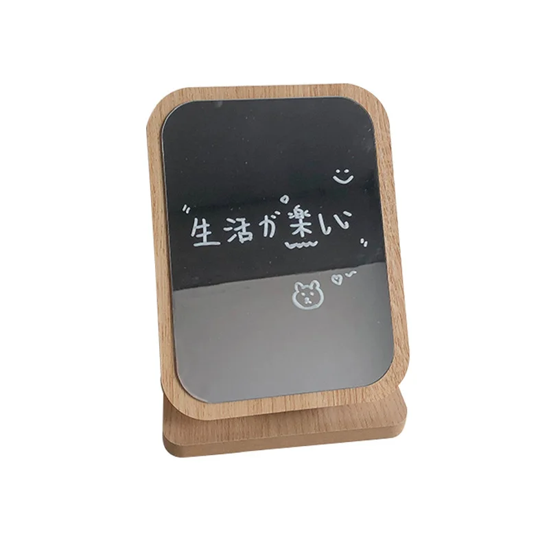 

Lovely wood restoring ancient ways makeup mirror dormitory portable desktop dressing mirror