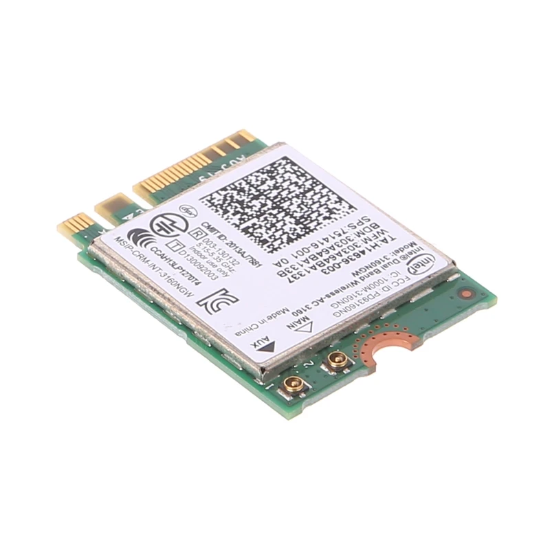 

AX201 BT5.0 Dual Band 2.4G/5G Wireless NGFF Button E CNVi Wifi Card AX201NGW 2.4Ghz / 5Ghz 802.11ac / ax