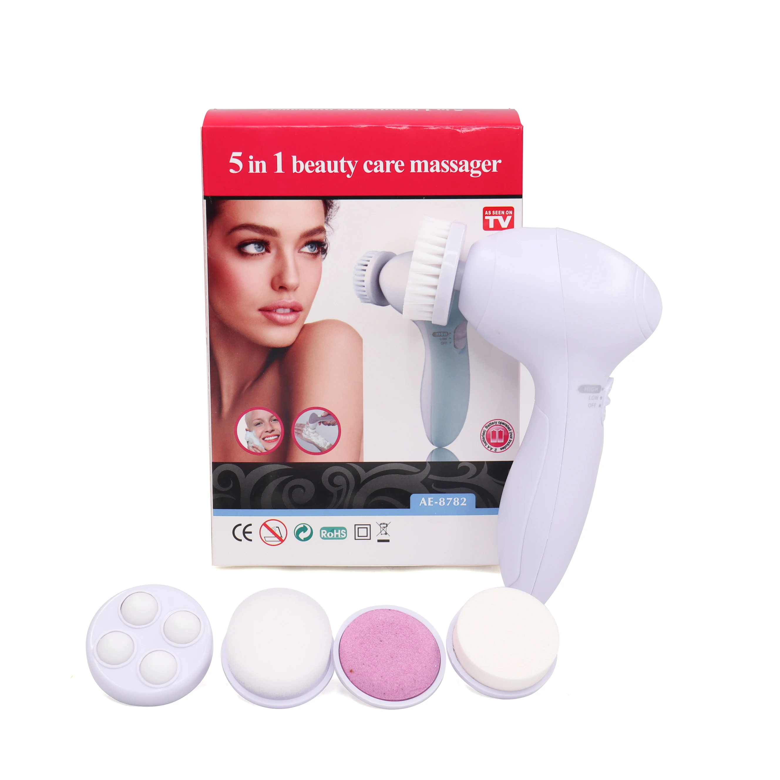 

Facial Cleansing Brush 5 in 1 OEM Deep Face Exfoliating Electric Kit Set Exfoliating Face Brush