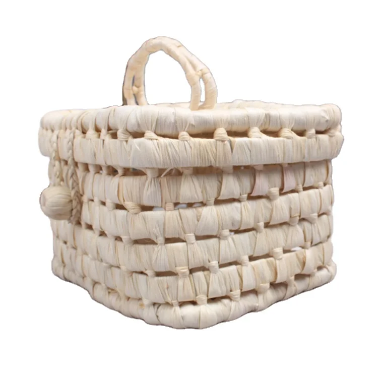 

Corn husk storage basket weaving frame storage basket large capacity straw weaving basket