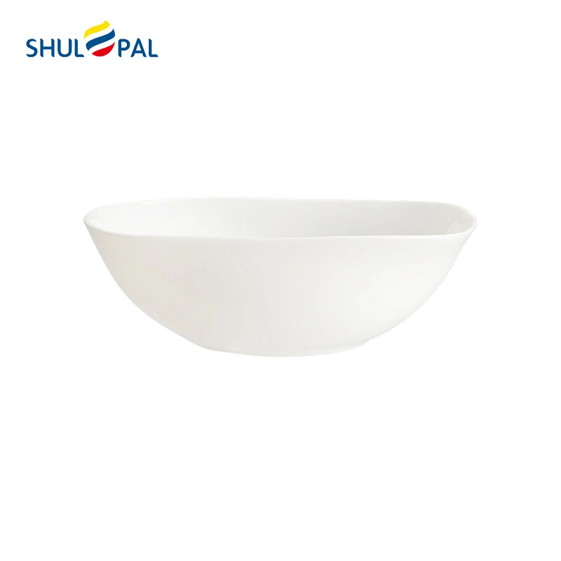 

Classical Homeware Heat Resistant White Opal Glassware Square Soup Bowl