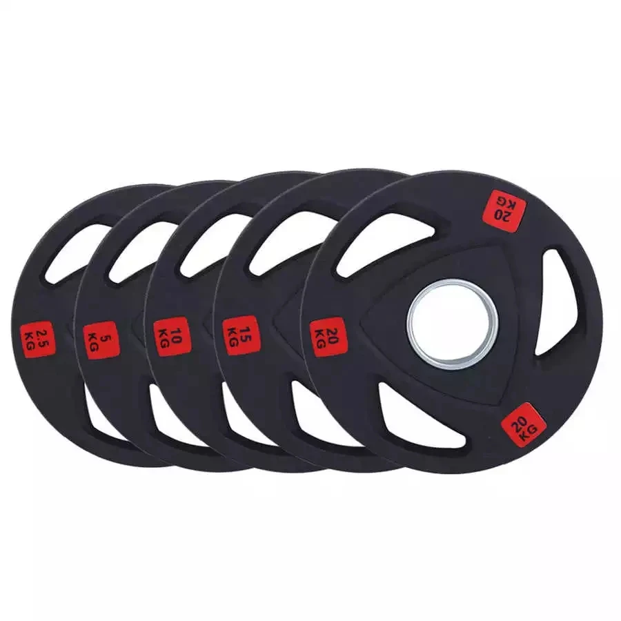 

TOP Wholesale custom gym workout power training black rubber coated 20Kg bumper weight plate