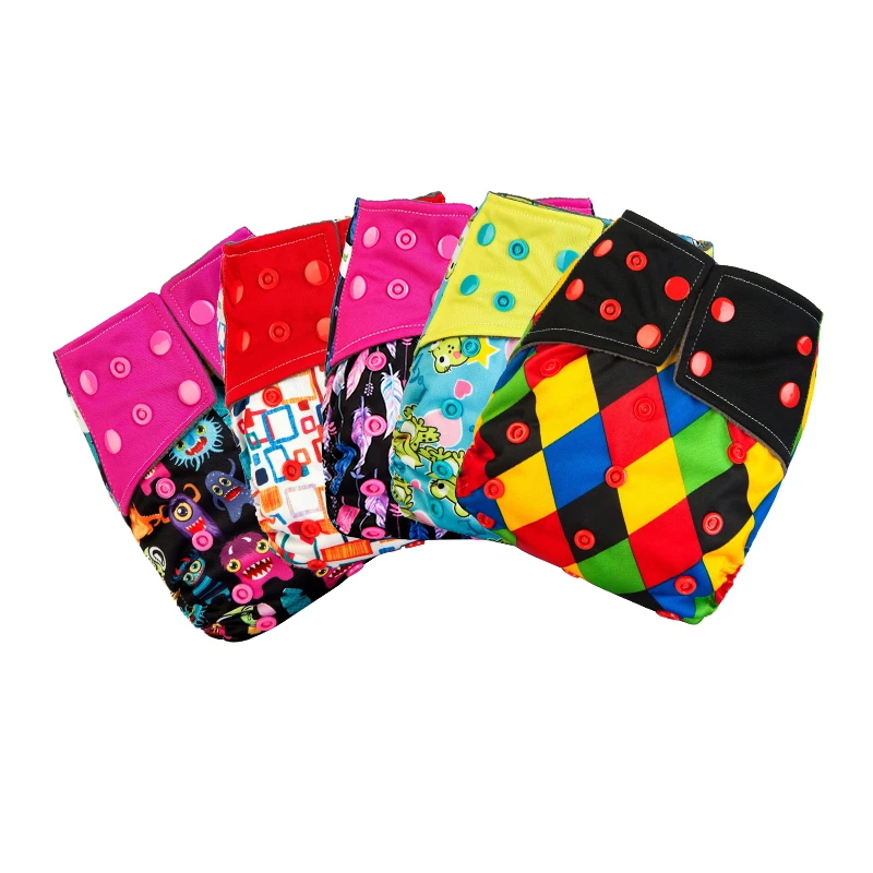 

Wholesale  Manufacturer Reusable Bamboo Charcoal Cloth Diaper, Different styles of printing/colors,do custom pattern