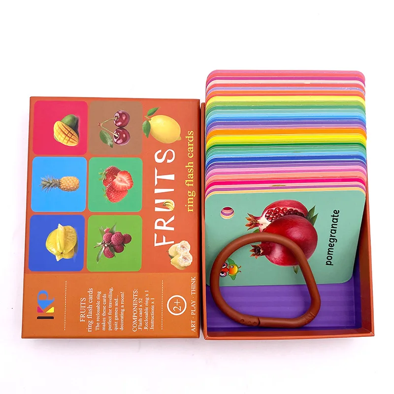 

KP wholesale cheap custom abc children memory educational flash cards printing for kids, Cmyk color