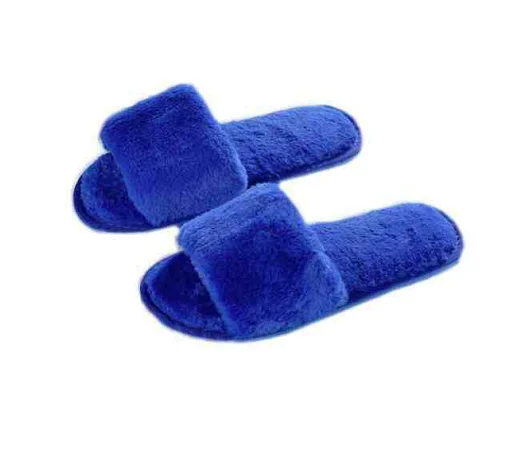 

High Hope Women's Cross Band Furry Slippers House Shoes Indoor Wood Floor Non-slip Women's Fluffy Slippers Shoe, Colorful