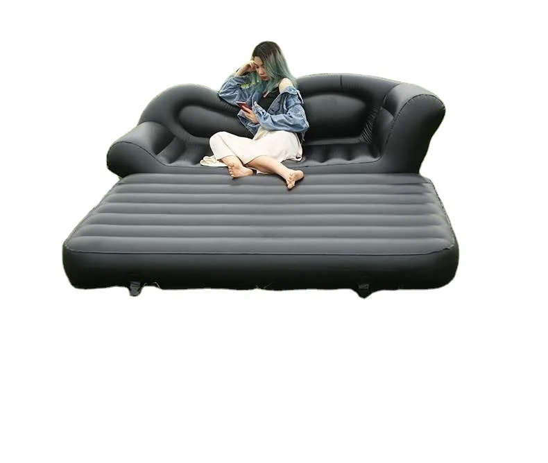 Portable Lazy Sofa Couch Single Balcony Nap Inflatable Sofa Bed Lounge