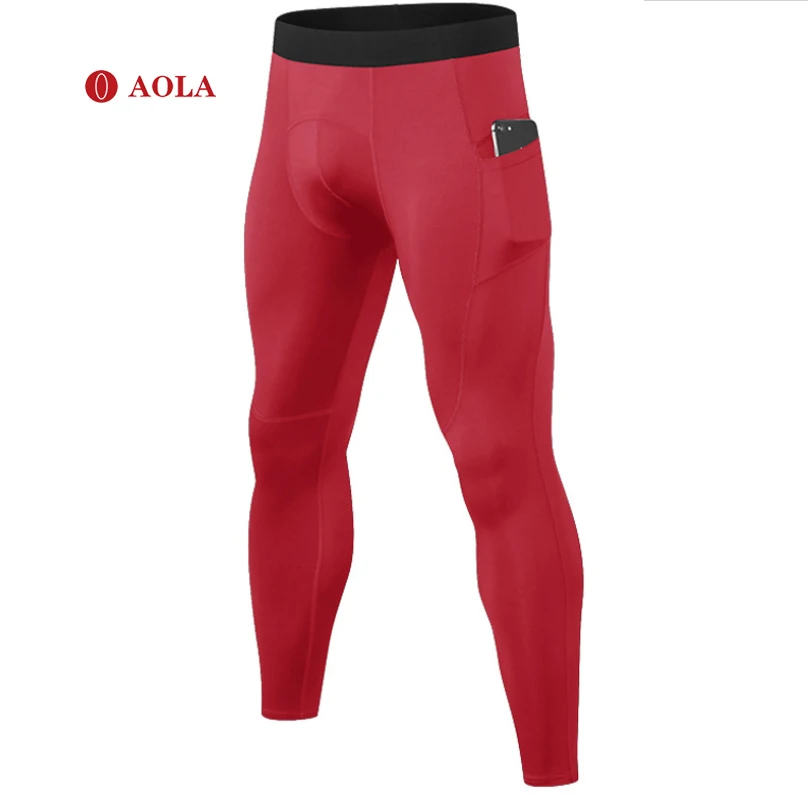 

AOLA Fitness Leggins Workout Exercise Leggings Running Mens Compression Sports Pants For Men, Picture shows