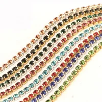 

Brass Crystal Trimming Strass Roll Rhinestone Cup Chain for Garments