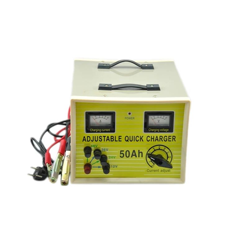

Universal charge current 50A 12V 24V 36V electric charger station 48v car battery charger, Yellow