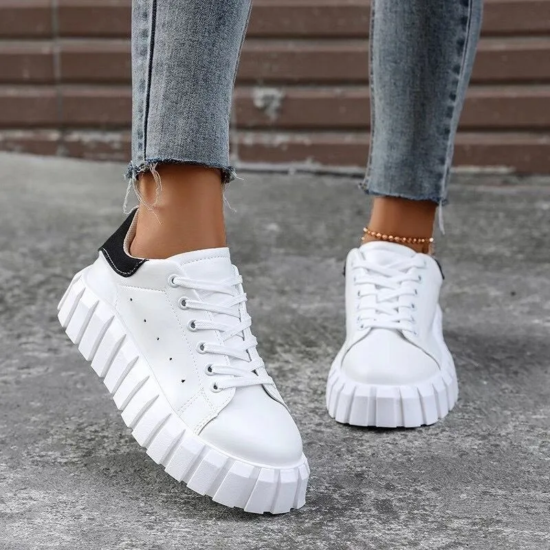 

2021 Fashion Spring New Designer Hot Sale White Shoes Women Platform Sneakers Female Tenis Feminino Casual Female Shoes Women