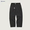 EXP Fashion Brand High Street Loose Straight Black Windbreaker Men Pants Fashion Solid Men Trouser