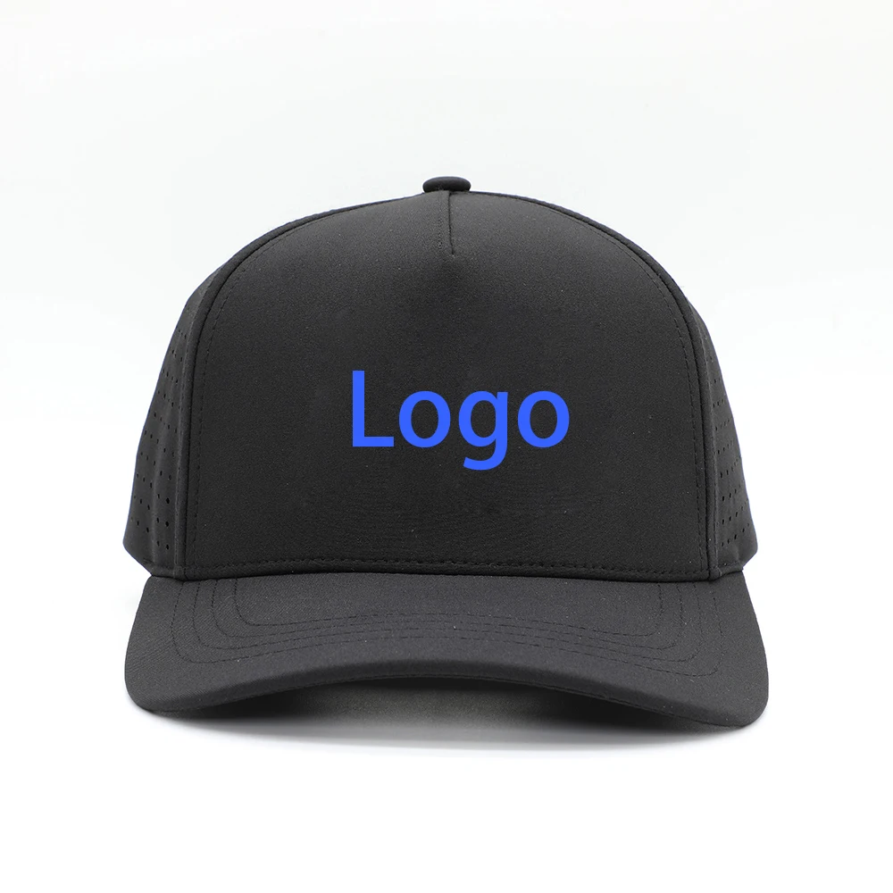 Custom Oem Rubber Pvc Logo Sports Running Caps,Laser Holes Breathable