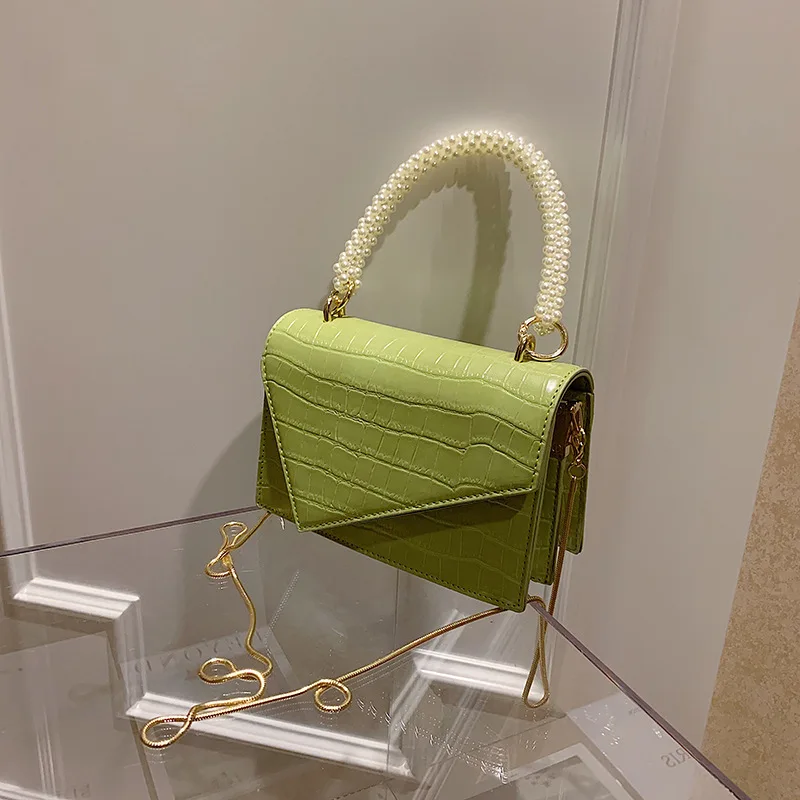 

2020 New Wholesale Ladies Fashion Pearl Handbag Chain Shoulder Hand Bag For Women