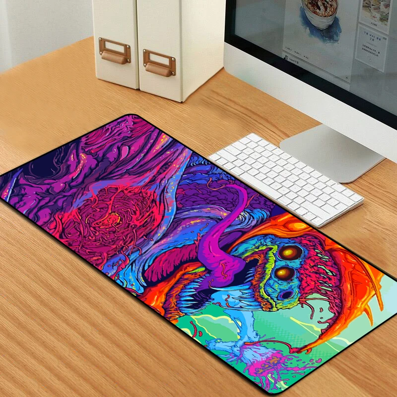 

Amazon hot 80x30cm XL Lockedge Gaming Mouse Pad Computer Gamer CS GO Keyboard Mouse Mat Hyper Beast Desk Mouse pads for PC