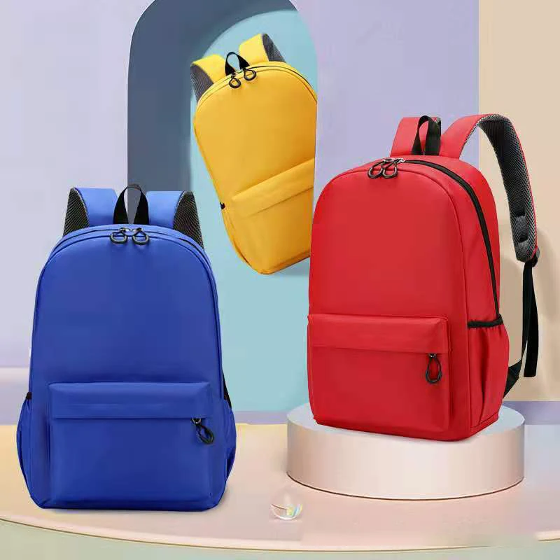 Wholesale Custom Logo Children Pure Color School Backpack Double ...