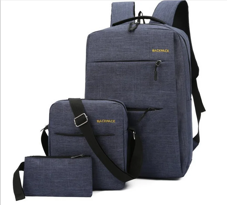 

New casual custom men's and girls backpack 3-piece outdoor travel computer backpack student schoolbag