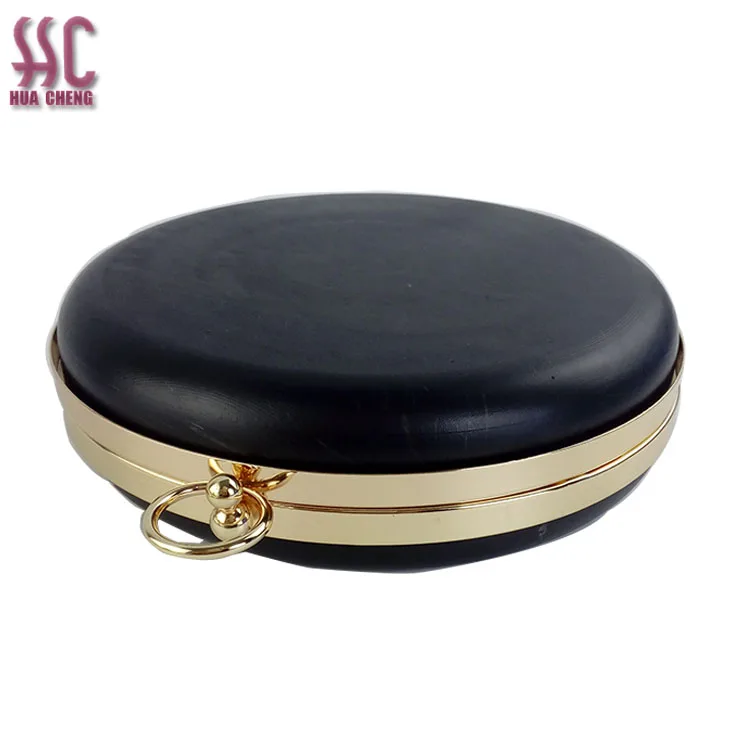 

Fashion 18cm shiny gold handbag clutch frame metal clutch purse frame