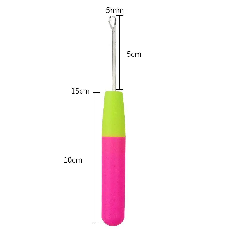 Professional 16cm Plastic Handle Stainless Steel Hair Weaving Latch