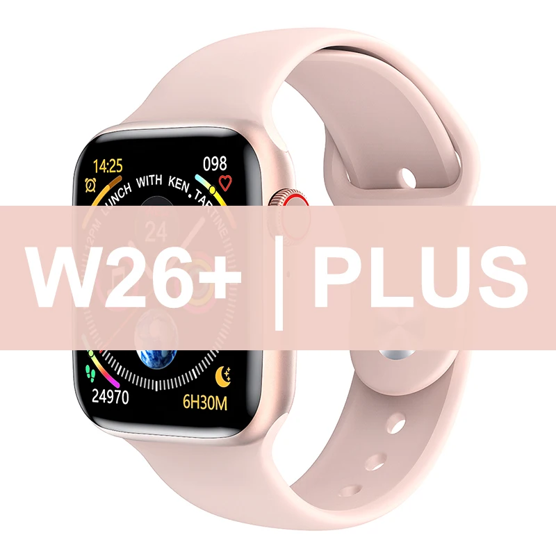 

1.75 Inch W26pro Bracelet Series 6 W26 Plus Smartwatch Smart Watch W26plus Smart Watch, Black silver and rose gold