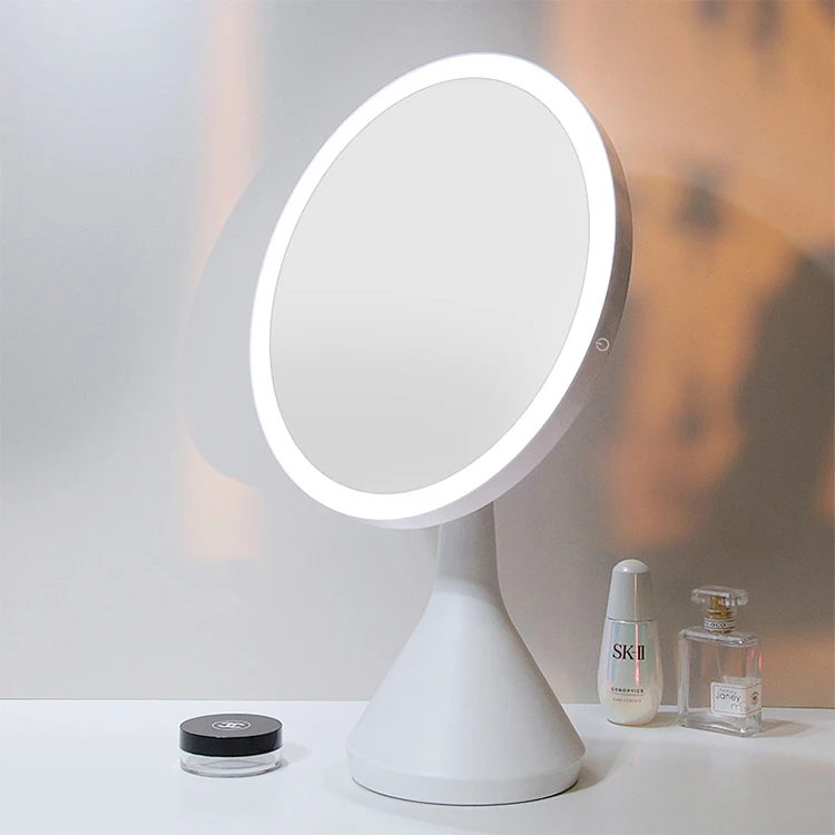 

Stable conical base touch Desktop Mirror Cosmetic Smart Table Makeup Light Luces Led Para Mirror Espejo