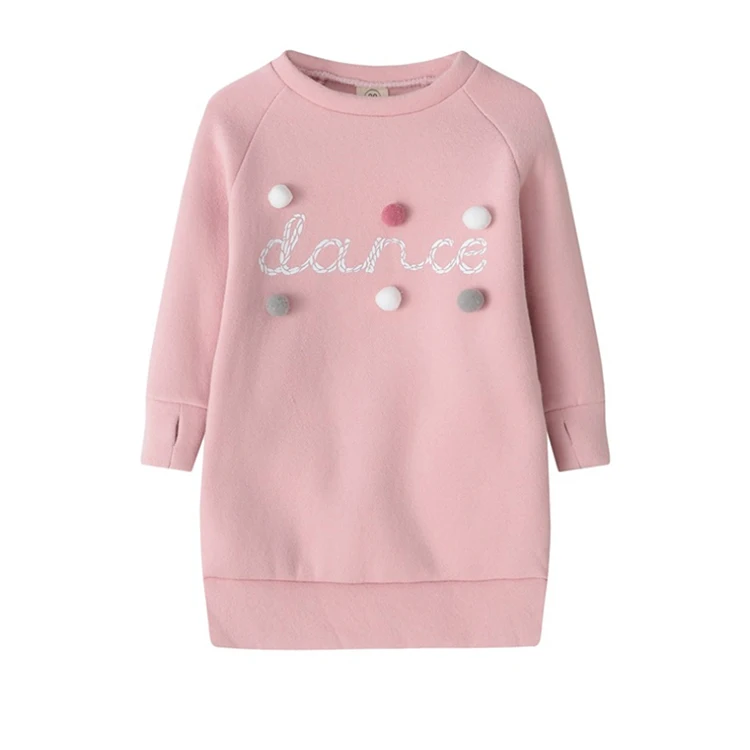 

3-8Y Children Baby Girl Warm Dress Autumn And Winter Plush Ball Long Sleeve Mini Dress Girls Party Princess Dress Clothes, 6212099