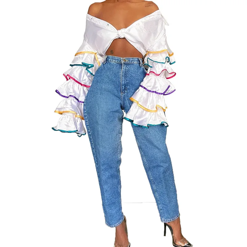 

2020 New Arrival luxurious Women Long Sleeve solid color white cotton Office ladies shirts