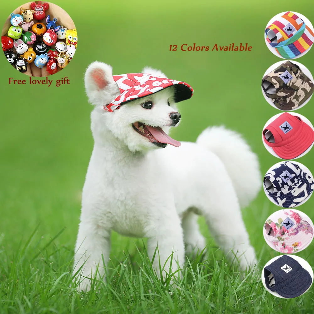 

Cute Dog Baseball Hat Adjustable Canvas Pet Hat For Small Medium Dogs Puppy Cats Chihuahua Sunbonnet Outdoor Dog Accessories