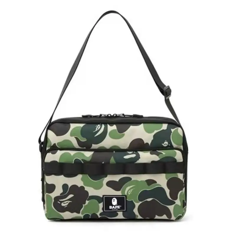 

2022 Newest Bags Ape Print Green Waist Bags Couple Crossbody Large Capacity Camouflage One-shoulder bag, Customized colors