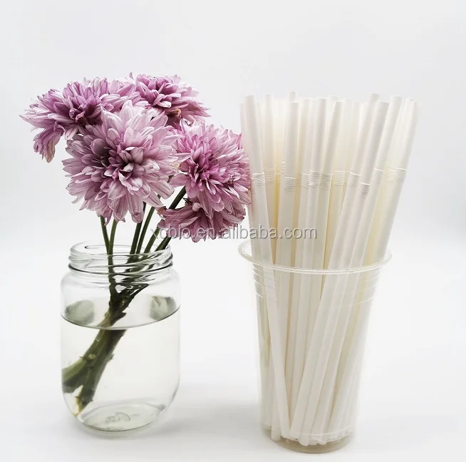 100% Plant Based Compostable Disposable Curved Drinking Straw  PLA Biodegradable Straw